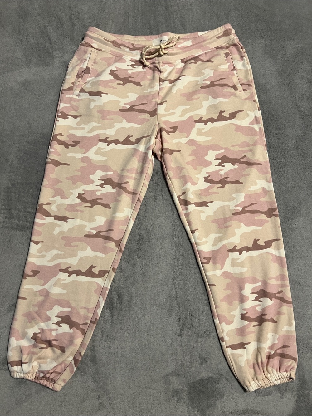 Lou & Grey Lightweight Pink Camo Sweatpants Size L